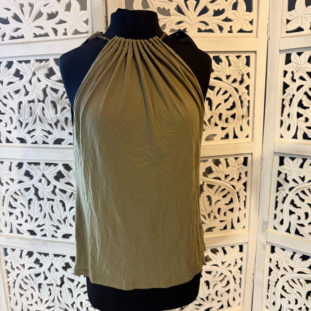 Ralph Lauren Tan Summer Shirt Leather Straps Size Large New With Tags